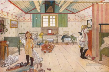 カール・ラーソン Painting - ママと小さな女の子たち 1897年 カール・ラーション
